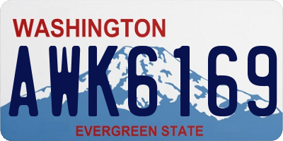 WA license plate AWK6169