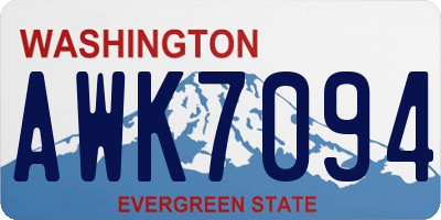 WA license plate AWK7094