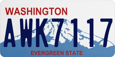 WA license plate AWK7117
