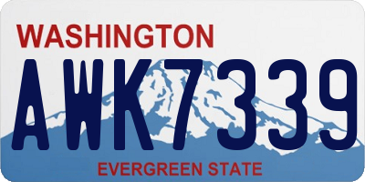 WA license plate AWK7339