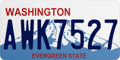 WA license plate AWK7527