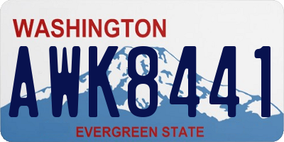 WA license plate AWK8441
