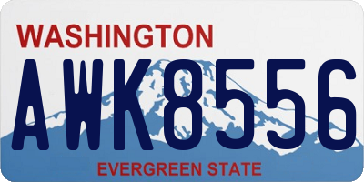 WA license plate AWK8556