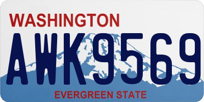 WA license plate AWK9569