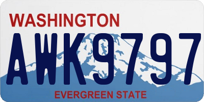 WA license plate AWK9797