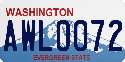 WA license plate AWL0072