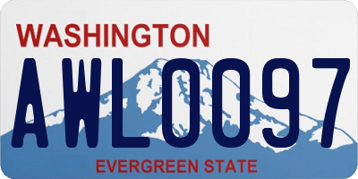WA license plate AWL0097