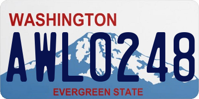 WA license plate AWL0248