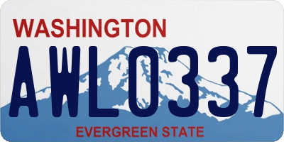 WA license plate AWL0337