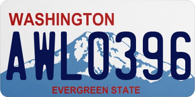 WA license plate AWL0396