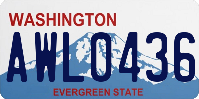 WA license plate AWL0436