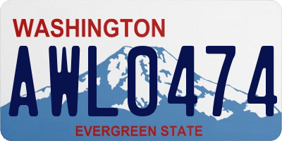 WA license plate AWL0474