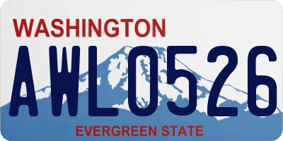 WA license plate AWL0526