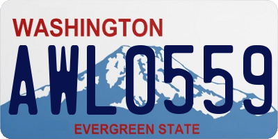 WA license plate AWL0559
