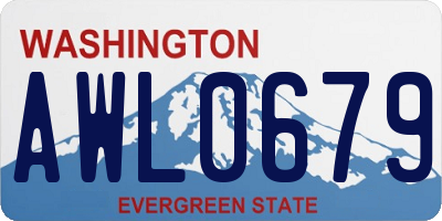 WA license plate AWL0679