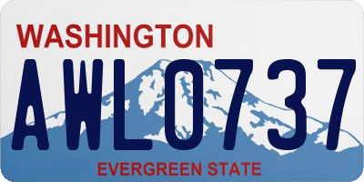 WA license plate AWL0737
