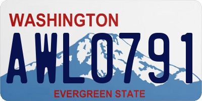 WA license plate AWL0791