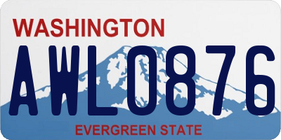 WA license plate AWL0876