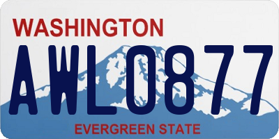 WA license plate AWL0877