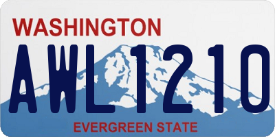 WA license plate AWL1210