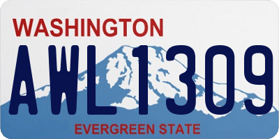WA license plate AWL1309