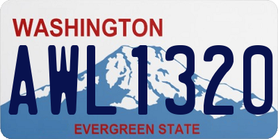 WA license plate AWL1320