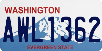 WA license plate AWL1362