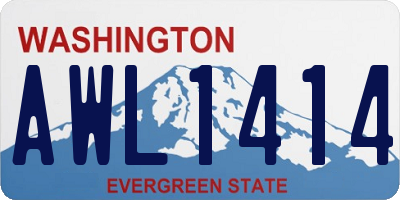 WA license plate AWL1414