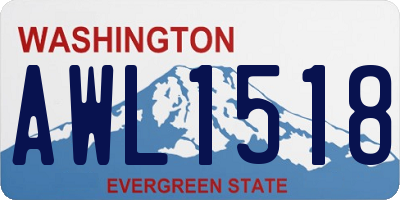 WA license plate AWL1518