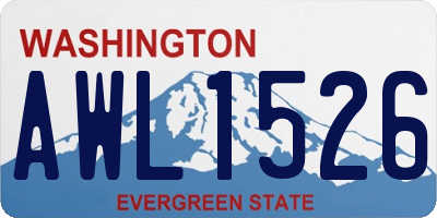 WA license plate AWL1526