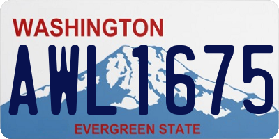WA license plate AWL1675