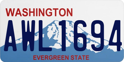 WA license plate AWL1694