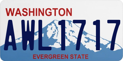 WA license plate AWL1717