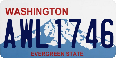 WA license plate AWL1746