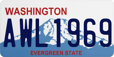 WA license plate AWL1969