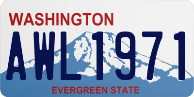 WA license plate AWL1971