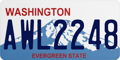WA license plate AWL2248