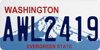 WA license plate AWL2419