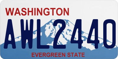 WA license plate AWL2440
