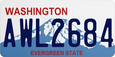 WA license plate AWL2684