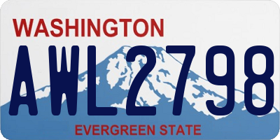 WA license plate AWL2798