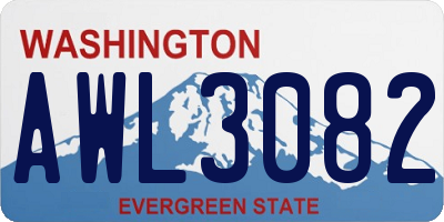 WA license plate AWL3082