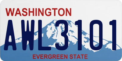 WA license plate AWL3101