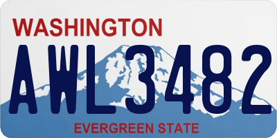 WA license plate AWL3482