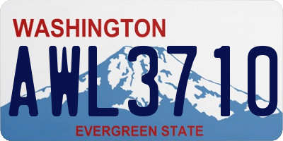 WA license plate AWL3710