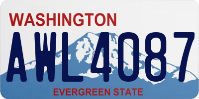 WA license plate AWL4087
