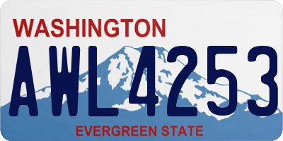 WA license plate AWL4253