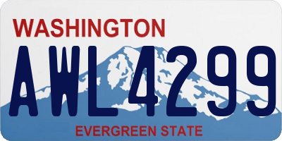 WA license plate AWL4299