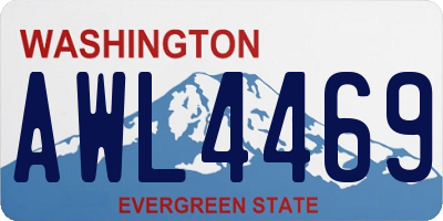 WA license plate AWL4469