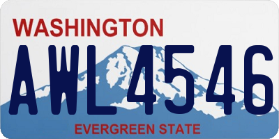 WA license plate AWL4546